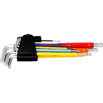 Klíč IMBUS klíče s kuličkou sada 9ks 1,5 – 10,0 mm barevné, Richmann