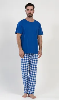 Pánské pyžamo Cool Comics Pánské dlouhé pyžamo Karel modré XL