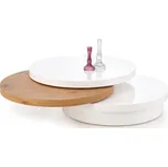 HALMAR MICHELLE konferenční stolek bílý/zlatý dub