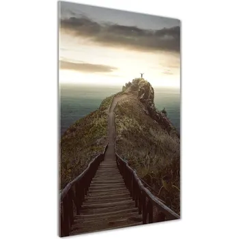 Obraz Vertikální Foto obraz skleněný svislý Stezka na skále
