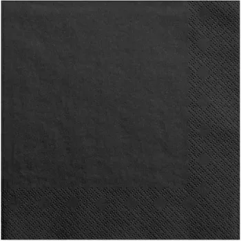 Papírový ubrousek Ubrousky Maki Unicolor L - černá - 20 ks - 2300