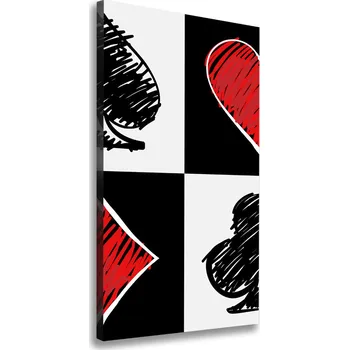 Obraz Vertikální Foto obraz na plátně Karetní barvy