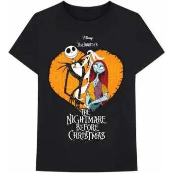 Pánské tričko Merch Disney: Disney Unisex T-shirt: The Nightmare Before Christmas Heart (medium) M