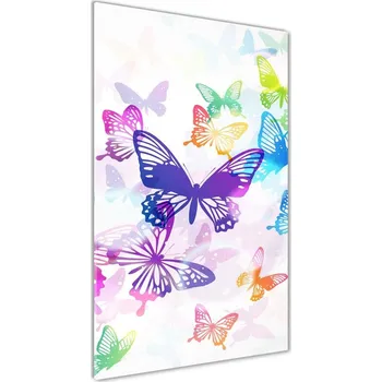 Obraz Vertikální Foto obraz skleněný svislý Barevní motýli