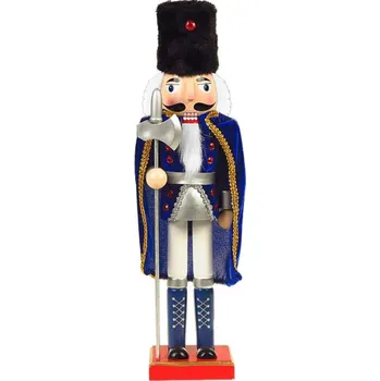 Vánoční dekorace Vánoční Louskáček modrý 38cm (Krušnohorský Louskáček vánoční dekorace)