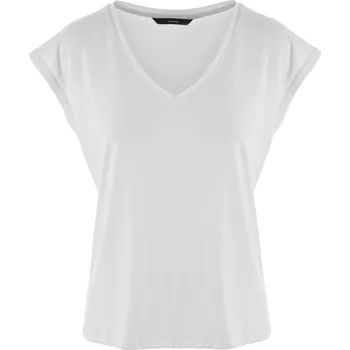 Dámské tričko BÍLÉ TRIČKO S VÝSTŘIHEM Vero Moda