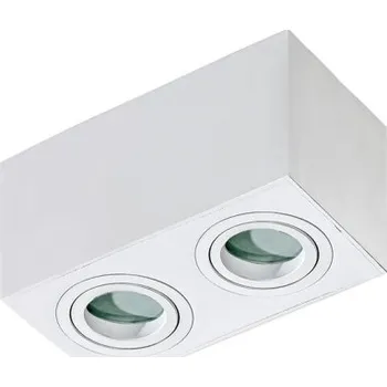 Bodové svítidlo Stropní bodové přisazené svítidlo Azzardo Brant 2 square IP44 white AZ2823 GU10 2x50W IP44 18cm hranaté bílé