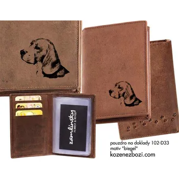 Obal na doklad Kožené zboží Pouzdro Na Doklady \"Bígl\"