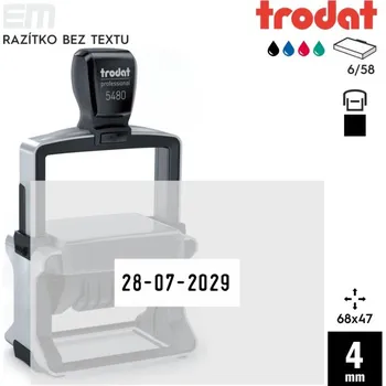 Razítko Razítko Trodat 5480 [68x47mm] s datem - razítko s polštářkem