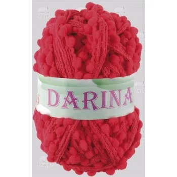 Příze Volánková pletací příze DARINA - červená (do vyprodání zásob)