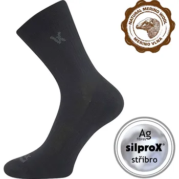 VOXX Ponožky sportovní z merino TWARIX s ionty stříbra ČERNÉ 43-46 119373