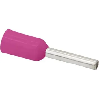 Kabelové oko Tracon E034 Izolované lisovací dutinky s plastovým krčkem, fialové 0,25mm2, L=10,4mm (Tracon E034)