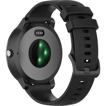 MůjMiBand.cz Jednobarevný silikonový řemínek pro chytré hodinky 18mm Barva: černá