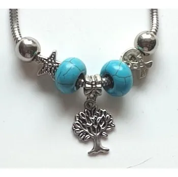 Šperk Náramek hadí ve stylu PANDORA - tyrkenit-strom života