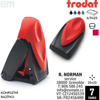 Razítko Razítko Trodat 9425 [25x25mm] kapesní - kompletní razítko