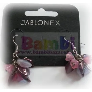 Náušnice Visací náušnice kytičky - fialová