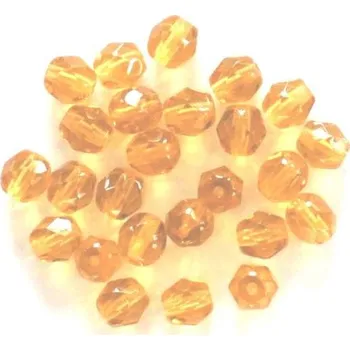 Korálek Korálky broušené/ohňovky - hnědá medová světlá > Ø10mm (10 kusů)