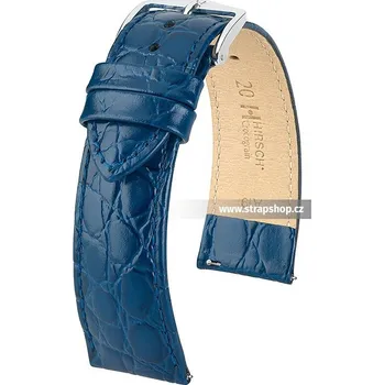 Řemínek na hodinky Řemínek k hodinkám HIRSCH Crocograin modrá (80) 14 mm dámský