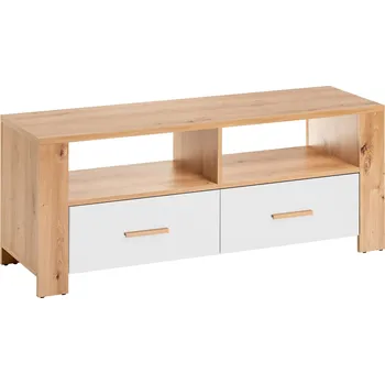 Televizní stolek RTV stolek dub artisan/bílá mat VEGA