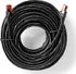Síťový kabel Nedis Cat 6 kabel RJ45 Zástrčka U/UTP 20.0 m Venkovní Kulatý PE Černá 