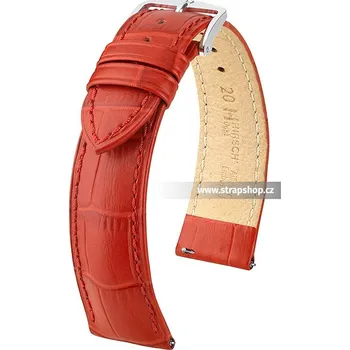 Řemínek na hodinky Řemínek k hodinkám HIRSCH Duke M červená (20) 18 mm dámský