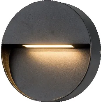 Nástěnné svítidlo LED Venkovní nástěnné svítidlo Azzardo CASORIA R BK AZ4366 6W 450lm 3000K IP54 15cm kulaté černé