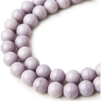 Korálek Korálky skleněné kulaté (25 kusů) - fialová > Ø8mm