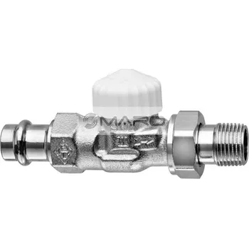 Ventil IMI Heimeier Ventil termostatický V-Exakt II přímý, M30 x 1,5, s přednastavením, 1/2", s lisovacím připojením 15 mm, 3718-15.000