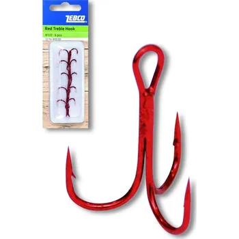 Rybářský háček Zebco Trojháček Topic červený Velikost: velikost 6
