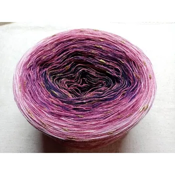 Příze Merino Ilse 3-nitka 1200m s nopkovou nitkou (Duhové merino klubko s nopky Ilse)