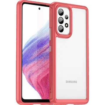 Pouzdro na mobilní telefon Outer Space case pouzdro / kryt pro Samsung Galaxy A33 5G clear / red