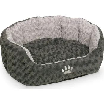 Pelíšek pro psa Nobby Seoli šedý oválný pelíšek 45x40x19cm