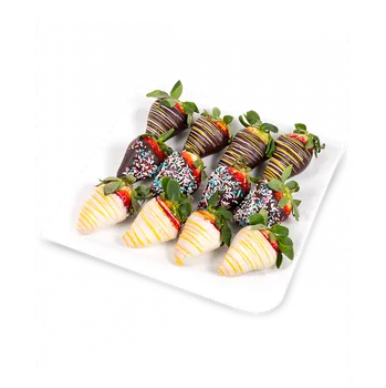 Sušené ovoce Barevné jahody v čokoládě Mini (XS)