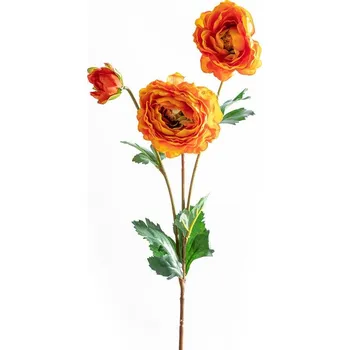 umělá květina Kytice PRYSKYŘNÍK PLNOKVĚTÝ oranžový, 66 cm, 3 výhony