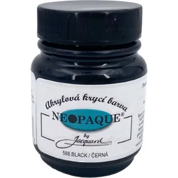 Vodová barva Jacquard Nemetalická krycí barva Neopaque 588 černá (67ml)