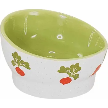 Pro hlodavce Nobby keramická ergonomicky tvarovaná miska pro hlodavce ředkvičky 18,5 x 9,5 cm 750ml