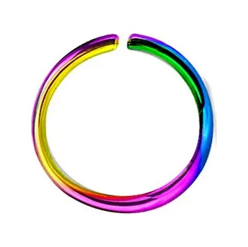 Šperk Šperky4U Piercing do nosu - kruh duhový - N0006-1011