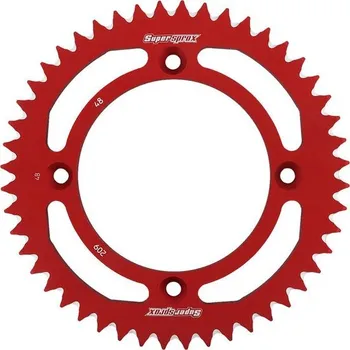 Řetězová sada pro motocykl SUPERSPROX Hliníková řetězová rozeta SUPERSPROX RAL-209:48-RED červená 48 zubů, 420
