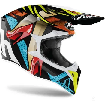 Helma na motorku Airoh 2023 motokros helma WRAAP Lollipop červená / matná velikost M