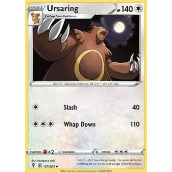 Karetní hra Pokémon EVS 127/203 Ursaring - Evolving Skies Stav: Near Mint, Verze: REVERSE HOLO