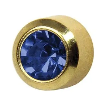 Piercing Náušnice pro piercing September Sapphire STUDEX Plus 12 párů - zlatá barva