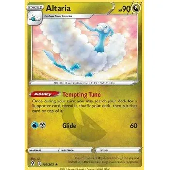 Karetní hra Pokémon EVS 106/203 Altaria - Evolving Skies Stav: Near Mint, Verze: REVERSE HOLO