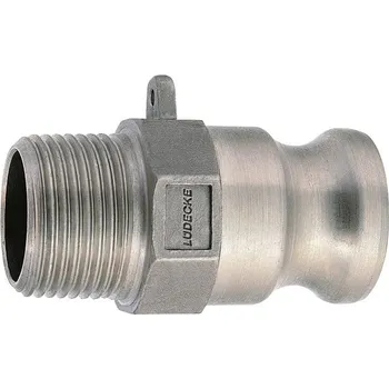 Hadicová spojka LÜDECKE KAMLOK SS MALE AG F - trn rychlospojka vnější z. R 1/2", DN 15