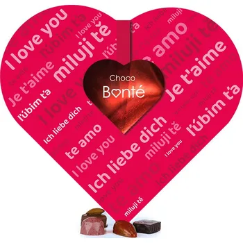Bonboniéra Choco Bonté Bonboniéra - 16 ks pralinek ve tvaru srdce
