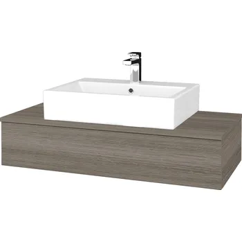 Koupelnový nábytek Dřevojas koupelnová skříňka MODULE SZZ 100 (umyvadlo Kube) Barevné provedení: D01 Beton + doprava zdarma + při platbě převodem sleva