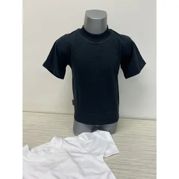 Dívčí tričko Černé a bílé tričko chlapecké a dívčí, velikost 110, Barva Černá, S potiskem , nebo bez bez obrázku