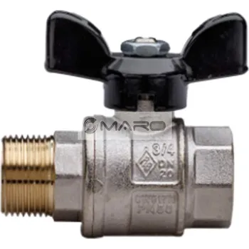 Vodovodní kohout Kohout kulový RB1821 160°C s motýlem FM 1", PN 30, 03054