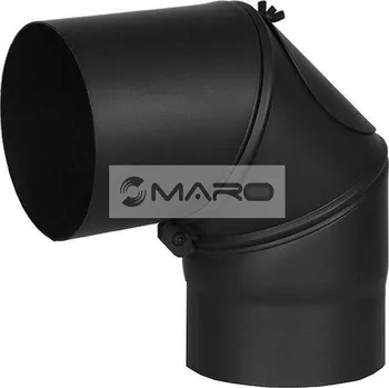 Kouřovod Koleno kouřovodu 0-90° 1,5 mm otočné s čistícím otvorem 150 mm, černé, A97.051500