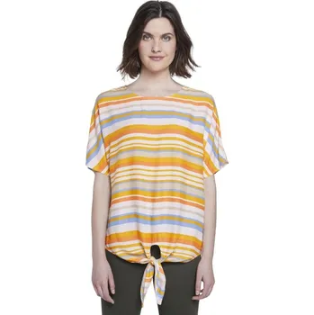 Dámská halenka TOM TAILOR DÁMSKÁ BLŮZA S UZLEM-BAREVNÉ PRUHY 40