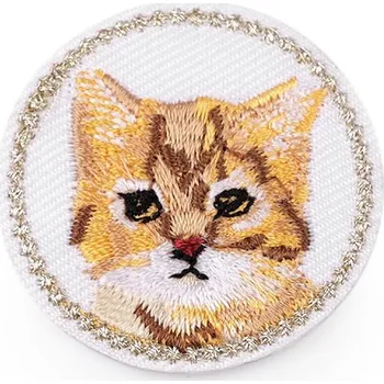 Nažehlovačka kočka, barva 1 béžová sytá